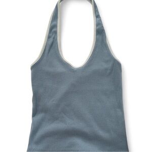 Urban Outfitters Blue Halter Crop Top